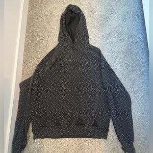 Street Life Heavyweight Oversized Rhinestone Hoodie